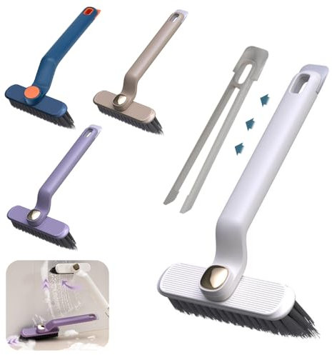 LPAMABA Brosse Rotative 360° pour Joints et Crevasses - 4 Brosse de Nettoyage Multifonction avec Poils Denses (Salle de Bain, Cuisine, Fenêtre)