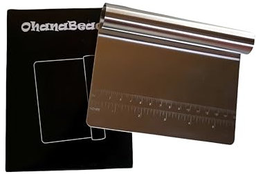 OhanaBeach® Raschietto da cucina multiuso in acciaio inossidabile。 tarocco per impasti。taglia pasta fresca。taglia pasta。spatola。tagliapasta。raschietto cucina。taglia pizza acciaio。utensili impasti