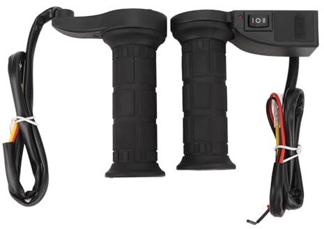 Manillar Calefactable para Motocicleta, Pantalla de Voltaje, Salida USB, Empuñaduras Eléctricas Cálidas para Seguridad y Comodidad en Climas Fríos