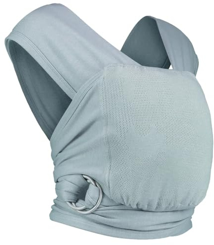 Caboo Lite Baby Carrier - Alloy | One Size Multi-Position Baby Sling Carrier | Soft Lightweight Adjustable | Machine Washable Newborn Essentials