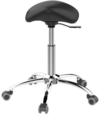 Taburete ergonómico con Silla de Montar de Piel sintética, Silla de Ruedas Ajustable en Altura, Capacidad de Carga de 440 Libras, Adecuado for hogares, Bares y restaurantes