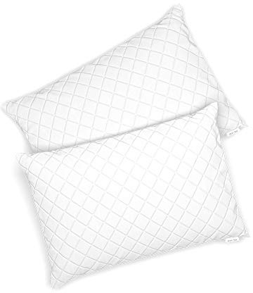 Vitalispa Kopfkissen, Weiß, 50 x 75 cm 2er Set, mit abnehmbarem Bezug und integriertem Reißverschluss