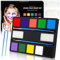 Kinderschminke Set Halloween, ENJSD Face Paint Kinder, Waschbar Bodypainting Farben Gesichtsfarben Kinderschminken Set, 10-Farben Schminkset mit Schwämme & Pinsel, Körperfarben für Karneval Fasching