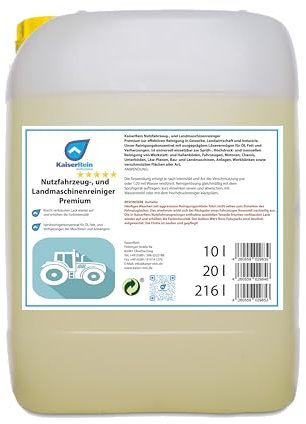 KaiserRein Nutzfahrzeugreiniger und Landmaschinenreiniger premium 10l ist ein Sprühreinigerkonzentrat gegen Öl, Fett, und Verharzungen bei Maschinen, Nutzfahrzeugen und Anhänger