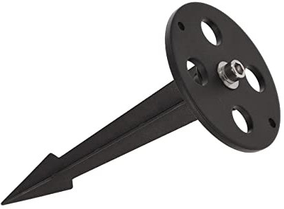 LED Universum - Universellt jordspett svart 22 cm – pulverbeläggning av rostfritt metall för baslampor, utomhusuttag och vägbelysning (4 stycken)