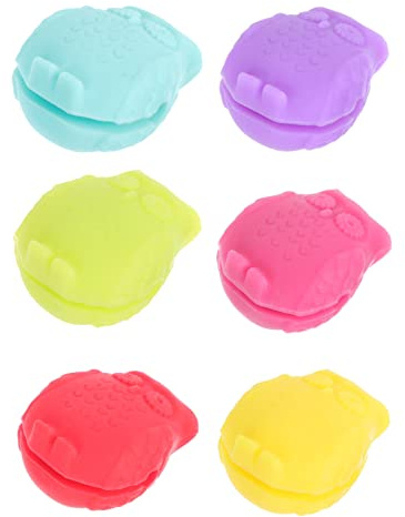 Cabilock 6pièces Marqueurs De Verres à Vin Silicone Avec Motif De Hibou Identificateurs De Boissons Colorés Pour Et Réunions