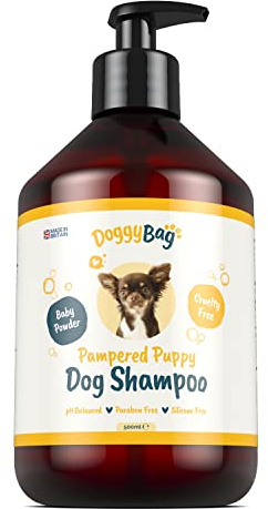 500ML Baby Powder Puppy Shampoo for Dogs and Puppies from Doggy Bag - Deodorising and Conditioning, Easy-Rinse, Mild Dog Shampoo with Pro-Vitamin B5