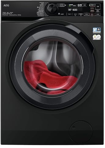 AEG LWR7316V6O Lavasecadora de Carga Frontal, Lava 10 Kg Seca 6 Kg, Libre Instalación, 1600 rpm, Conectividad WiFi, Cajón universal PODs, Programa NonStop, Panel LCD, Negra, Clase D