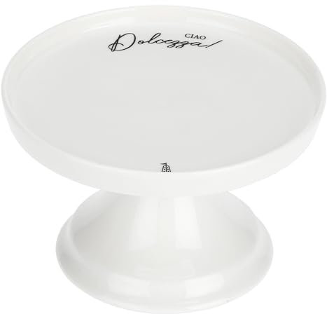LA PORCELLANA BIANCA - Soporte para tartas de porcelana, diámetro 17 cm, colección I Garbati