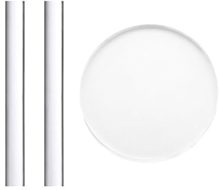 YSJCHEBS Rouleau À Pâtisserie en Acrylique 2 Pièces Et Plateau Rond en Acrylique 1 Pièce, Outils De Cuisson, Outils en Argile, Accessoires De Fabrication Artisanale en Argile