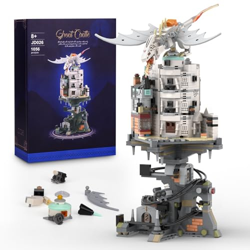 Magic Bank Building Blocks, 1056 PCS Magic Architecture Castle Building Kit, Collectable Display Model Set for Adults, Blocks Architectural Compatible with Lego, Construction Toy for Boys Ages 14+