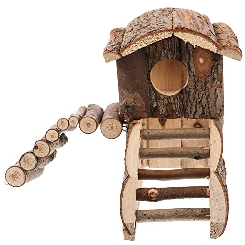 Yardwe Hamstervilla Aus Holz – Chinchillakäfig-Spielzeug Rattenkäfig Hütte Für Haustiere
