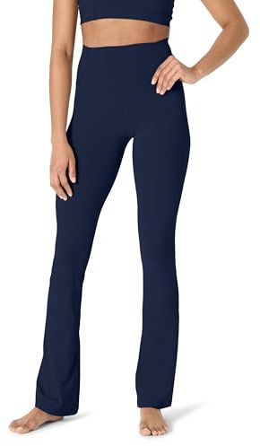 Amazon Essentials Pantalon de Yoga Active FormFlex Ultra Doux, Legging Taille Haute et Coupe Bootcut, Pleine Longueur et Entrejambe 80,0cm Femme, Bleu Marine, L
