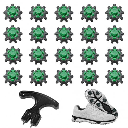 20PCS Golf Shoe Spikes with Wrench,Golf Spikes Replacement Set