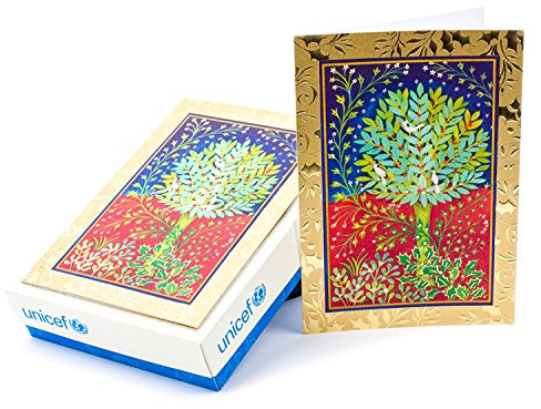 Hallmark UNICEF Boxed Christmas Cards, Peaceful Holly Tree (20 Cards and 21 Envelopes) (1XPX2032)