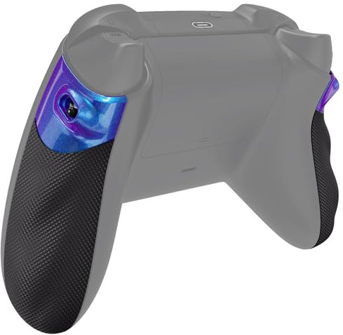 eXtremeRate Flexor Kit d'arrêt de gâchette caoutchouté pour Manette Xbox Series X/S, poignées ergonomiques pour Manette Xbox Core – Caméléon texturé Diamant Violet Bleu