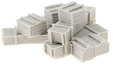 Easnea Maßstab 1:35 WWII Armee-Cargo-Ausrüstungskisten (8) Minifigur aus Kunstharz, unlackiert