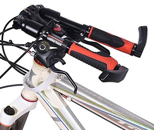 ThinkTop 660mm Bike Folding Handlebars Luminum Alloy Foldable Bike Handle Bars 25.4mm 31.8mm Quick Release Save Space for MTB Road Bike