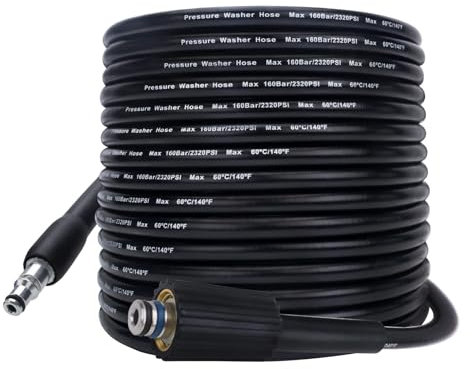 Bear Force - Manguera de Alta presión de Repuesto de 10 m * 180 Bar, Compatible con el Limpiador de Alta presión Black & Decker PW1500 PW1700 / AR Blue Clean Serie 200~500'