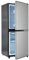 Rtopsu Frigo 106L (46L Congelato + 60L Refrigerato) con Illuminazione a LED, Frigorifero con Due Porte per Hotel Ufficio Casa, 166kWh/Anno Temperatura Regolabile Classe E, 45dB, 102x44,5x42 cm Argento