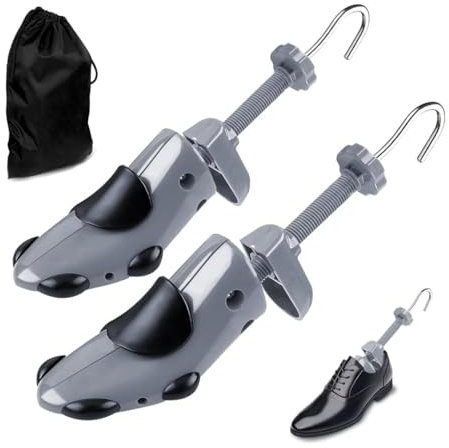 CuteHome Ein Paar Schuhspanner für Herren, Zwei-Wege-Schuhspanner, erweitert Länge und Breite des engen Schuhs (grau) (Größe: Euro-Größen 41–46)