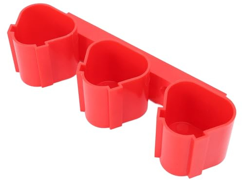 Batterilhållare, Plastbatterilagringshållare, 12V Batterilagringsställ, med Batterispår för M12, Väggmontering