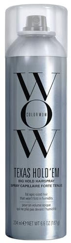Color Wow Texas Hold ‘em Big Hold Hairspray - High Performance, Strong Hold Hairspray with Heat Protection for Long-Lasting Styles That Won’t Fold in High Humidity