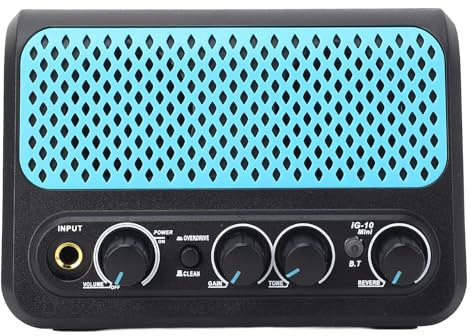Mini Gitarrförstärkare, Stereo Hörlurar Utgång på 3,5 Mm Amp Av Liten Gitarrgitarrsoberoende Volymkontroll för Hemmet