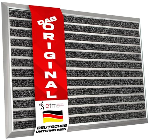 etm Fussabtreter Aussenbereich Alu -Verschiedene Modelle - rostfrei & wetterfest - Haustür Fußabtreter (Spectral - Textilfaser, 47 x 68 cm)