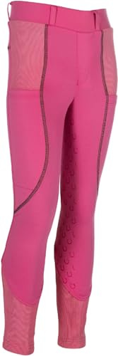 HKM Claire silikon-helskodd Ridleggings för flickor, Rosa, 158/164