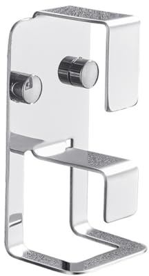 BESPORTBLE Washbasin Hooks Double Stainless Steel Self-Adhesive Hooks Practical Storage Rack for Bathroom Over Door Hanger