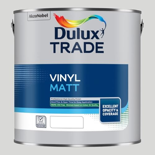 DULUX TRADE VINYL MATT GREY STEEL 3 2.5L