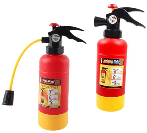 ERINGOGO Extintor de Incendios para Niños 2 Piezas Pequeño y Grande, Juguete de Playa y Piscina, Tirador de Agua de Verano, Plástico Resistente, Juego Acuático Divertido para Niños