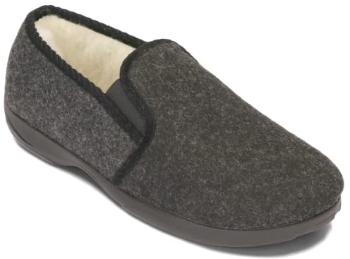 BeComfy Pantoufles pour Hommes Chaudes Chaussons en Feutre Isolé Laine 40-46 EU