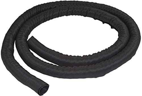 StarTech.com 6.5' (2m) Cable Management Sleeve - Flexible Coiled Cable Wrap - 1.0-1.5 dia. Expandable Sleeve - Polyester Cord Manager/Protector/Concealer - Black Trimmable Cable Organizer (WKSTNCM)