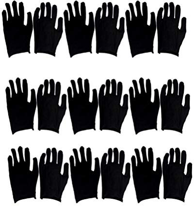 EXCEART 12 Paare Baumwoll-Polyester-Arbeitshandschuhe Sicherheitsschutzhandschuhe Industrielles Lager Gartenarbeit