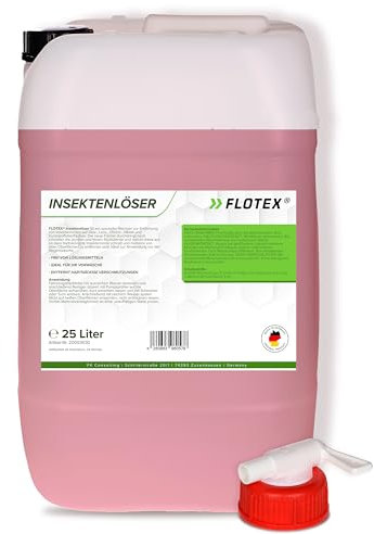Flotex® Profi Insektenentferner Auto - 25L I Insektenlöser für Auto & Motorrad - Ideal für Glas, Kunststoff, Lack & Chrom I Lackschonender KFZ Insektenentferner- Für optimale Vorwäsche