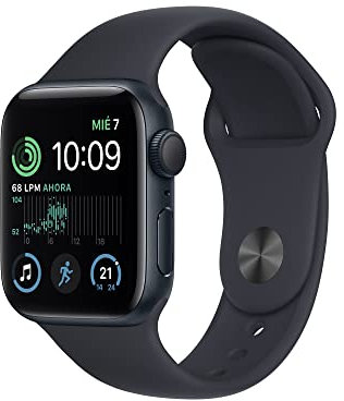 Apple Watch SE (2.ª Gen) (GPS, 40mm) Caja de Aluminio en Color Medianoche con Correa Deportiva en Color Medianoche, Talla única (Reacondicionado)