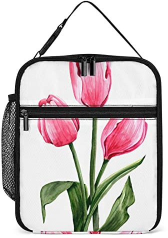 Pranzo al sacco floreale con ani primaverili Pranzo al sacco riutilizzabile per uomo Donna Lavoro Contenitore per il pranzo con piccoli fiori ad isolato per pic-nic da lavoro per adu