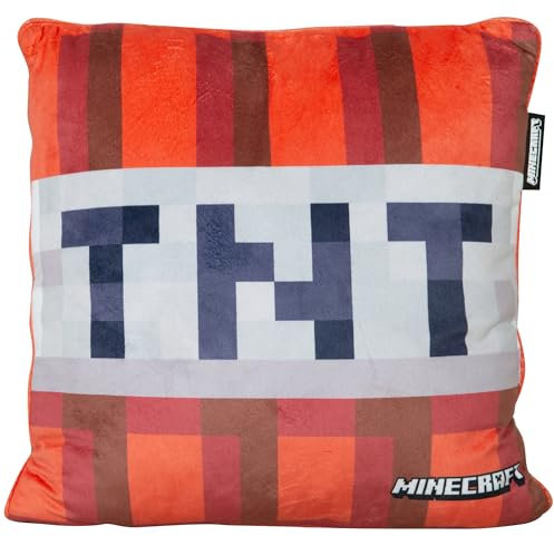 phoenix group AG Minecraft - Dekokissen inkl Füllung, samtig weich, TNT-Würfel