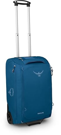 Osprey Daylite 40L Wheeled Carry On Collapsible Travel Duffel Bag, Lightweight Rolling Suitcase, Night Shift Blue