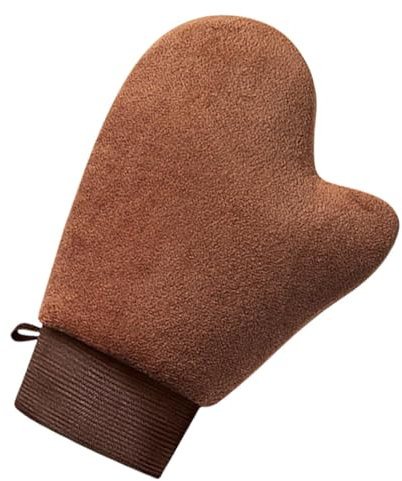 Guanto abbronzante finto a doppia faccia, applicatore per lozione abbronzante - Applicatore di abbronzatura finta in velluto | Guanto abbronzante finto con polso e pollice elastici antiscivolo per mou