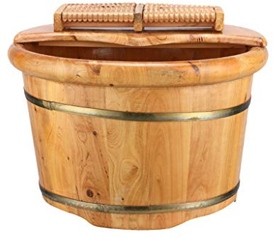 Sauna Wooden Bucket,Spa, Sauna,Soak,Handmade Massage Bucket Foot Bath,Foot Spa Wash Bucket Feet Bath Basin Tub Present vision Star of Light To pursue happiness Learned extensively