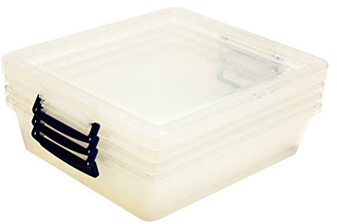 Really Useful Nestable Plastic Storage Boxes Pack of 4 (10.5L)