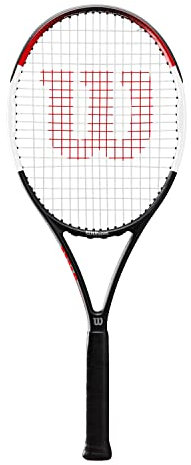 Wilson Raquette de tennis Pro Staff Precision 100, Fibre de carbone, Equilibre au toucher, 320 g, Longueur 68,6 cm, Black / White / Red