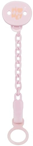 Chicco All You Can Clip, Chaîne de tétine, Chaîne de tétine souple, Chaîne souple, Chaîne de tétine pour bébé, Rose