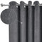 Emma Barclay Midnight - Embossed Velvet Woven Thermal Blackout Eyelet Curtains (Charcoal, Width 90 x Drop 90 (228 x 228cm))