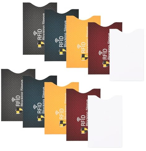 Catime 10 Piezas Fundas de Bloqueo RFID, Protectores para Tarjetas de Crédito, Soporte para Tarjetas de Identidad RFID, Credit Card Protector Sin Contacto para Tarjetas de Débito Mujeres y Hombres