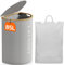 Lifewit 85L Wäschekorb mit Deckel, Wäschesammler mit abnehmbaren Wäschesäcken für schmutzige Wäsche, Laundry Baskets, faltbare Wäschekörbe für Badezimmer, Schlafzimmer, Silbergrau