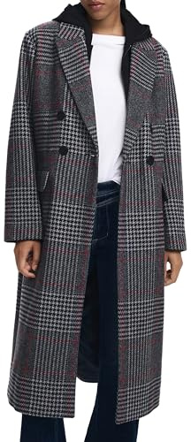 Desigual Coat_capucha_check Watch Mujer (Pack de 1)
